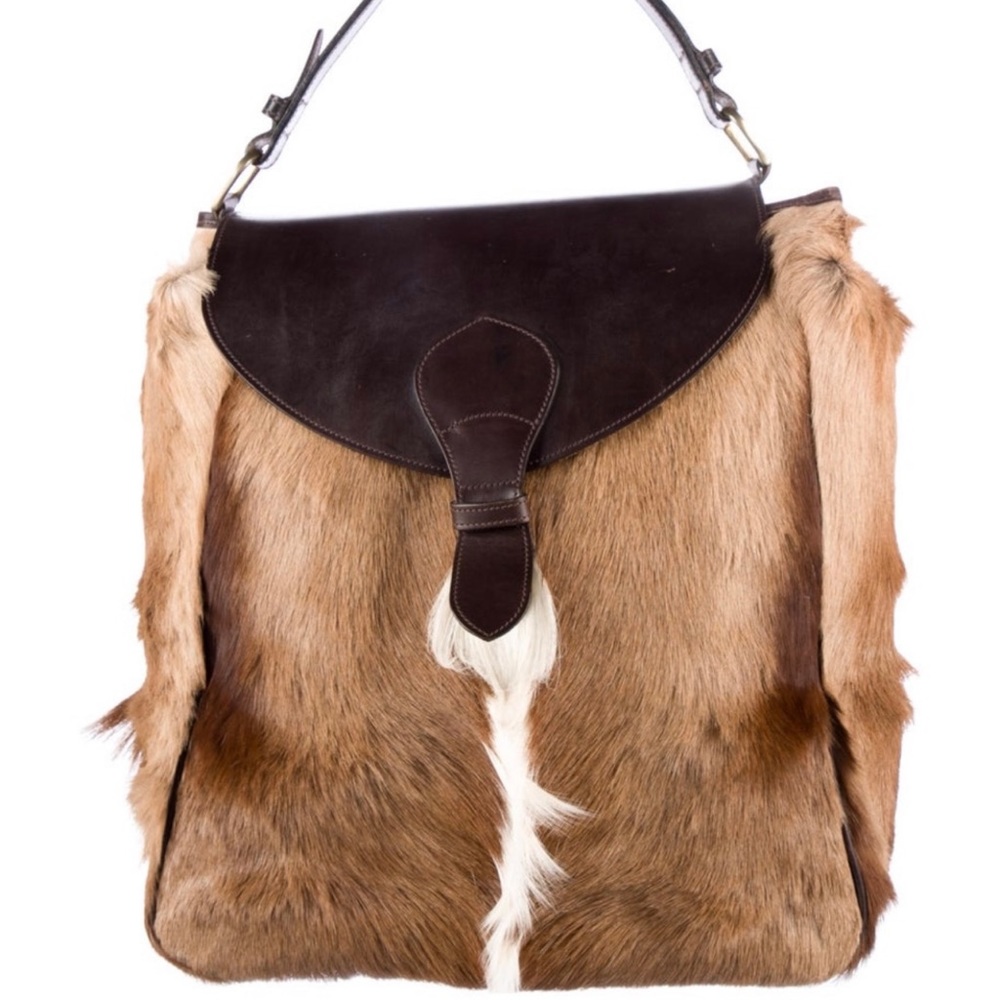 Ralph Lauren Collection Fall 2001 Springbok Hair Shoulder Bag - Picture 3 of 6